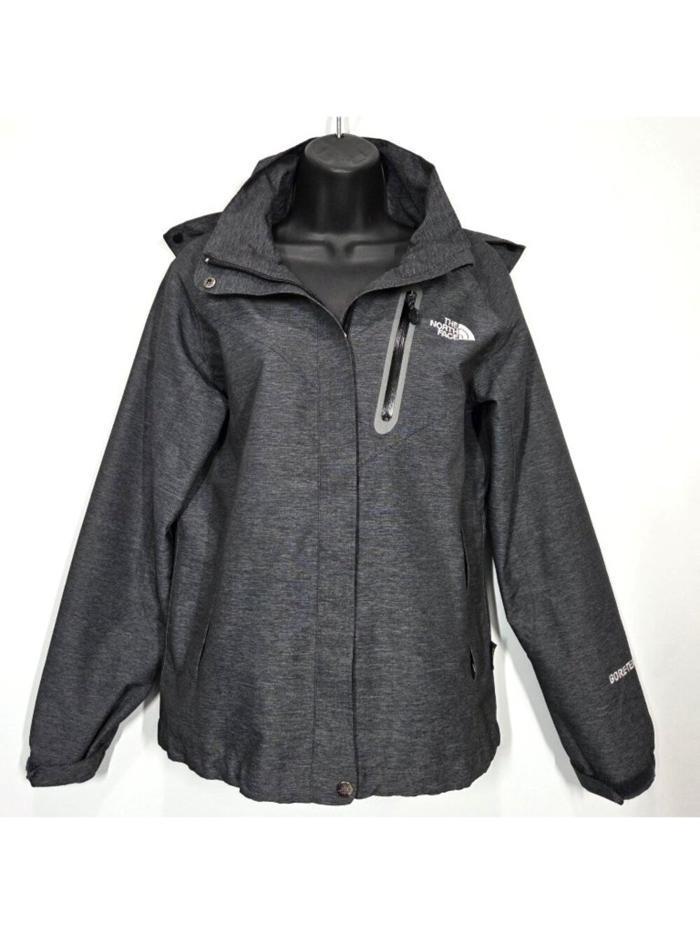 North Face Jacket Womens Medium Gray Summit Series Gore-Tex Raintex Pit Zips